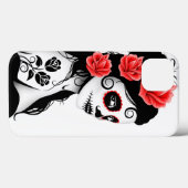 Day of the Dead Sugar Skull Girl — White Case-Mate iPhone Case (Achterkant (horizontaal))