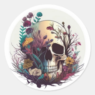 Day of the Dead-Sugar Skull Ronde Sticker