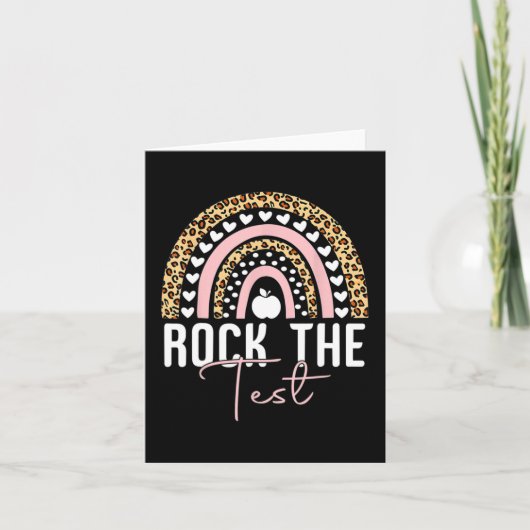 Day Rock De Test Leraar Rainbow Leopard Student Kaart (Voorkant)