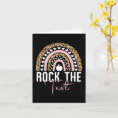 Day Rock De Test Leraar Rainbow Leopard Student Kaart (Gele Bloem)
