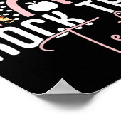 Day Rock De Test Leraar Rainbow Leopard Student Poster (Hoek)