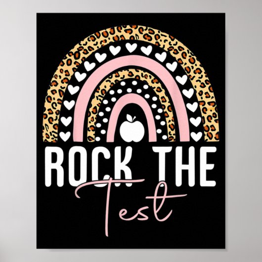 Day Rock De Test Leraar Rainbow Leopard Student Poster (Voorkant)