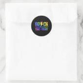 Day Rock De Test Motivatie Testing Docenten Ronde Sticker (Tas)