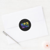 Day Rock De Test Motivatie Testing Docenten Ronde Sticker (Envelop)