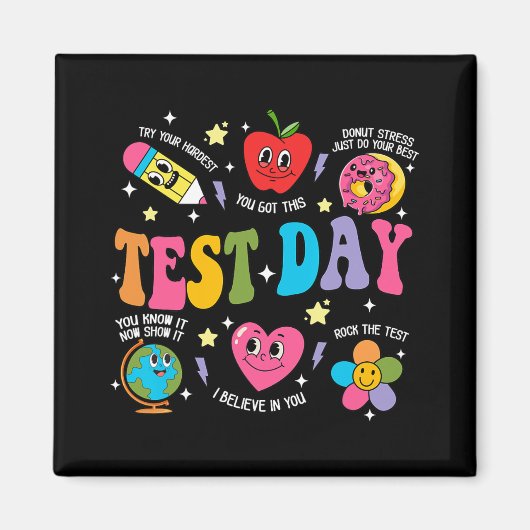 Day Rock De Test Testdag Motivatie Docent Magneet (Voorkant)