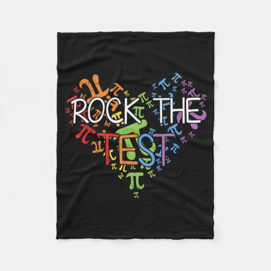 Day Rock The Test Teacher Testing Day Rainbow Teac Fleece Deken (Voorkant)
