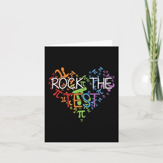 Day Rock The Test Teacher Testing Day Rainbow Teac Kaart (Voorkant)