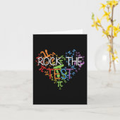 Day Rock The Test Teacher Testing Day Rainbow Teac Kaart (Gele Bloem)