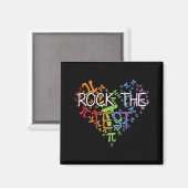 Day Rock The Test Teacher Testing Day Rainbow Teac Magneet (Voorkant / Achterkant)