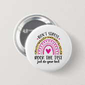 Day Rock The Test Teacher Testing Day Rainbow Teac Ronde Button 5,7 Cm (Voorkant /achterkant)