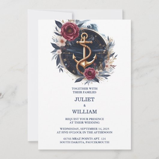 Day Rope Knot Bootschip Marine Blauw Nautische Bru Kaart (Voorkant)