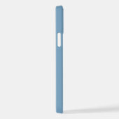 Day Sky blue Shadow Monogram initials with name iPhone Hoesje (Rechterkant)