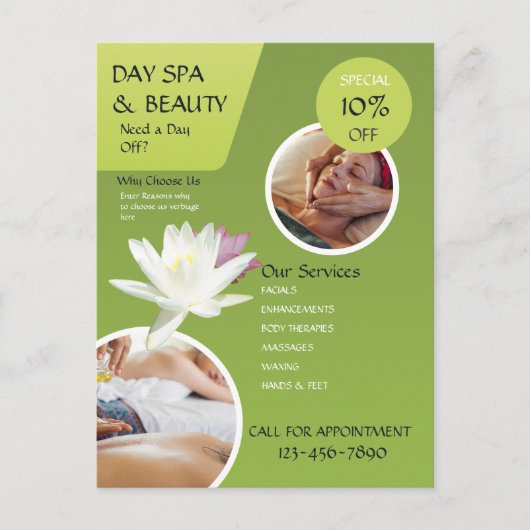Day SPA Business Briefkaart (Voorkant)