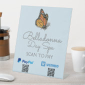 Day Spa Butterfly Scan om aangepaste QR-code te be Reclamebord Met Voetstuk (Insitu)