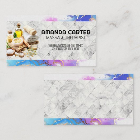 Day Spa | Oliën en zouten Visitekaartje (Voorkant / Achterkant)