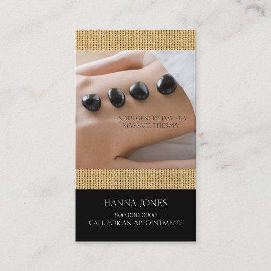 Day Spa | Visitekaartje massagetherapie (Voorkant)