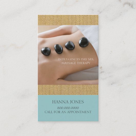 Day Spa | Visitekaartje massagetherapie Afsprakenkaartje (Voorkant)