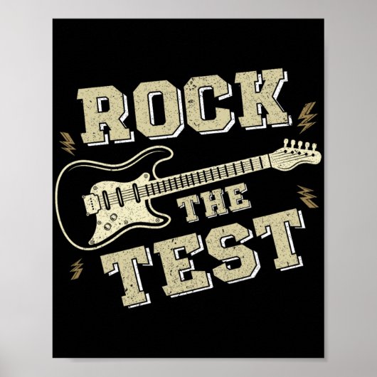 Day Teacher Rock De Test Gitaar Teacher Testen D Poster (Voorkant)