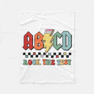 Day Teacher Student Motivatie Retro Rock The Te Fleece Deken