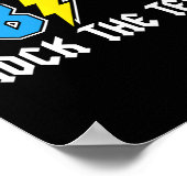 Day Teacher Student Motivatie Retro Rock The Te Poster (Hoek)