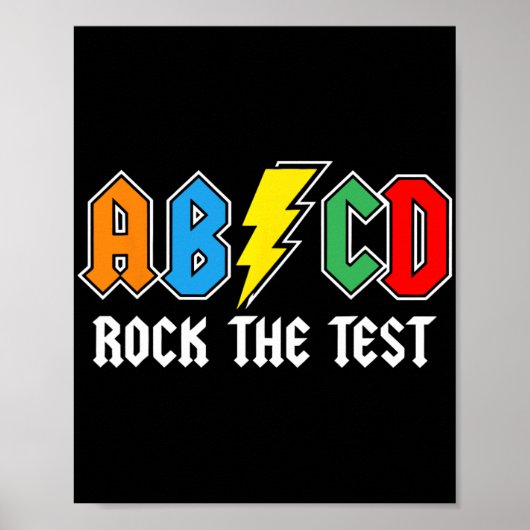 Day Teacher Student Motivatie Retro Rock The Te Poster (Voorkant)