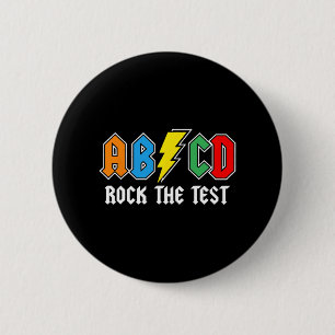 Day Teacher Student Motivatie Retro Rock The Te Ronde Button 5,7 Cm