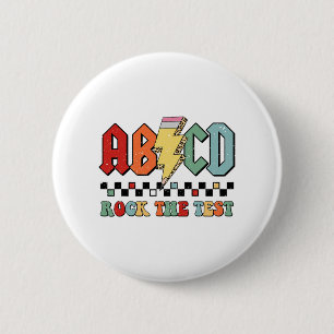 Day Teacher Student Motivatie Retro Rock The Te Ronde Button 5,7 Cm