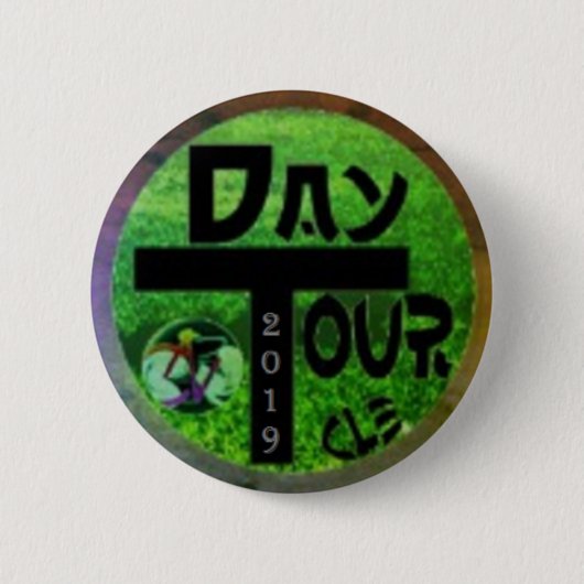 Day Tour Clevelands Lakefront Bikeway 2019 Ronde Button 5,7 Cm (Voorkant)