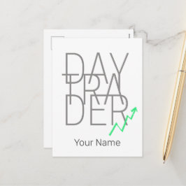 Day Trader en Cryptocurrencies Beurs Feestdagenkaart