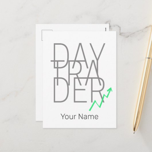 Day Trader en Cryptocurrencies Beurs Feestdagenkaart (Voorkant / Achterkant in situ)