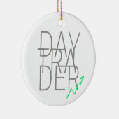 Day Trader en Cryptocurrencies Beurs Keramisch Ornament (Rechts)