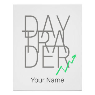 Day Trader en Cryptocurrencies Beurs Perfect Poster