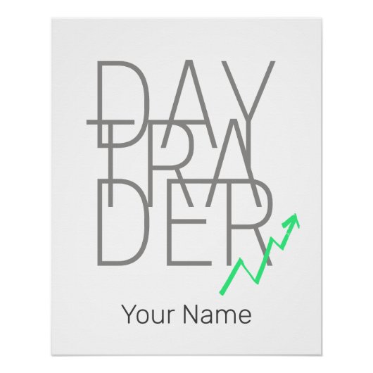 Day Trader en Cryptocurrencies Beurs Perfect Poster (Voorkant)