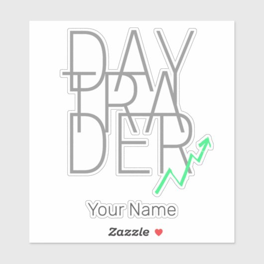 Day Trader en Cryptocurrencies Beurs Sticker (Vel)