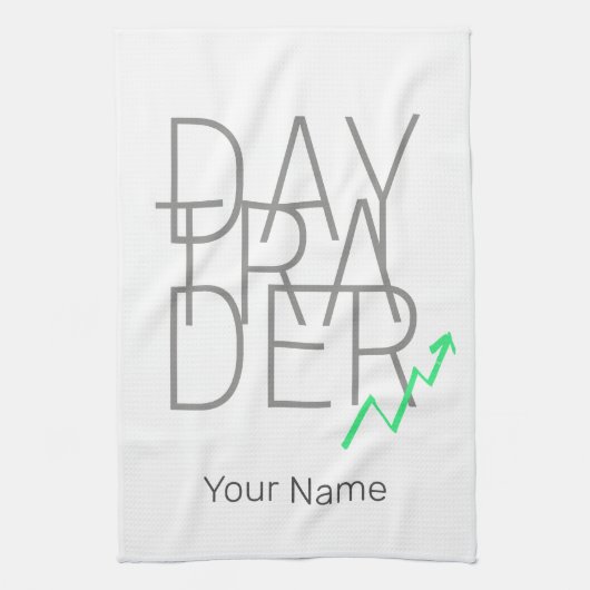 Day Trader en Cryptocurrencies Beurs Theedoek (Verticaal)