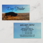 Day Trader Schilderachtig Buffalo Achtergrond Visitekaartje (Voorkant / Achterkant)