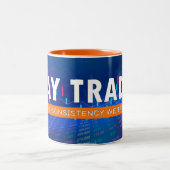 day trader tweekleurige koffiemok (Center)