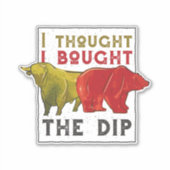 Day Traders Cadeau - Bull en Bear Quote  Sticker (Voorkant)