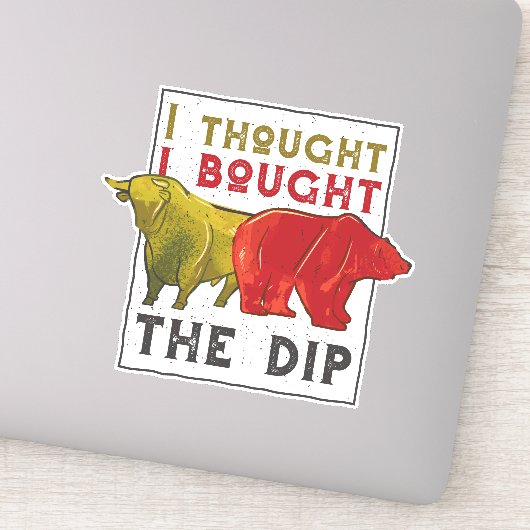 Day Traders Cadeau - Bull en Bear Quote  Sticker (Detail)