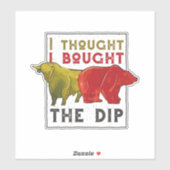 Day Traders Cadeau - Bull en Bear Quote  Sticker (Vel)
