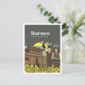 Dayak Borneo Kalimanta Indonesië Reizen Briefkaart (Staand voorkant)