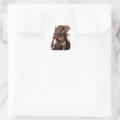 DAYAK HUDOQ MASK VROUW STAMKUNST STICKER (Tas)