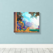 Daybreak, 1922 door Maxfield Parrish Canvas Afdruk (Insitu (Houten vloer))