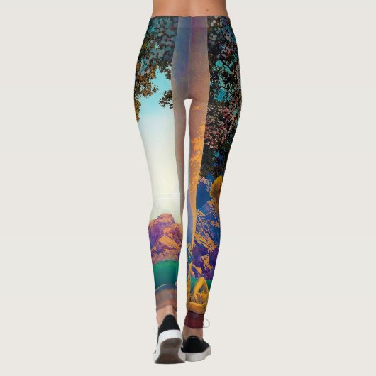 Daybreak, 1922 door Maxfield Parrish Leggings (Achterkant)