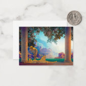 Daybreak, 1922 door Maxfield Parrish Notitiekaartje (Voorkant / Achterkant in situ)