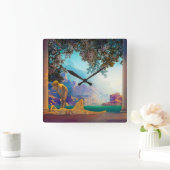 Daybreak, 1922 door Maxfield Parrish Vierkante Klok (Huis)