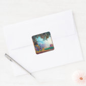 Daybreak, 1922 door Maxfield Parrish Vierkante Sticker (Envelop)