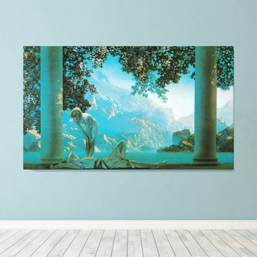 Daybreak, 1922, Maxfield Parrish Canvas Afdruk (Insitu (Houten vloer))
