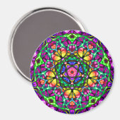 Daybreak Delight Kaleidoscope Mandala Magneet (Voorkant / Achterkant)