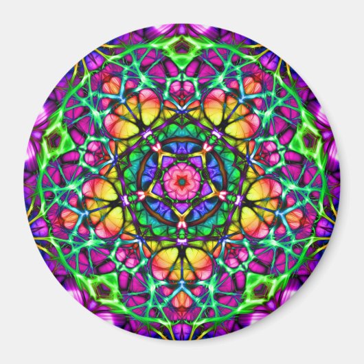 Daybreak Delight Kaleidoscope Mandala Magneet (Voorkant)